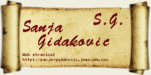 Sanja Gidaković vizit kartica
